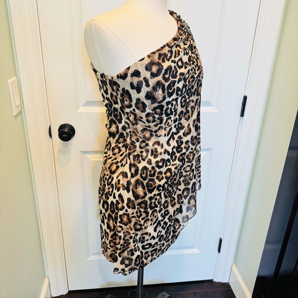 Cache Leopard Print One-Shoulder Dress - Picture 8 of 14